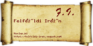 Felföldi Irén névjegykártya
